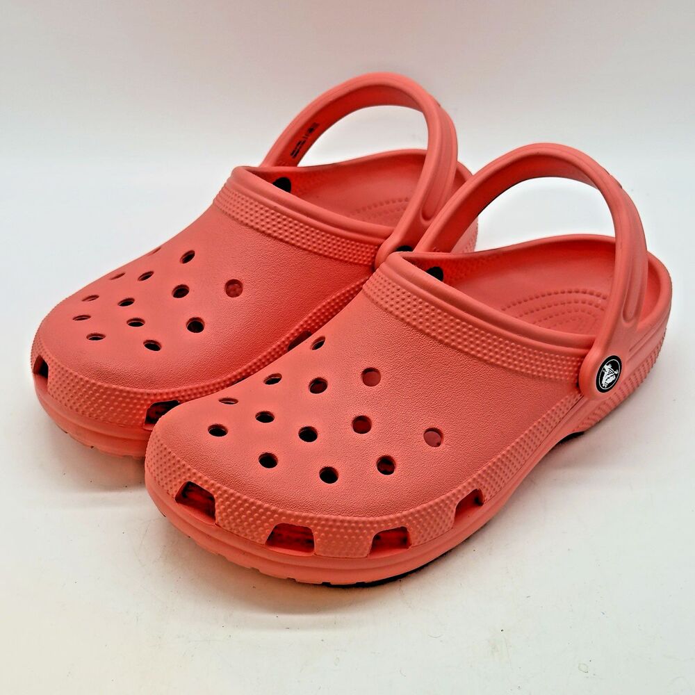 Crocs Classic Clogs Guava Unisex Adult W 9 - M 7 H2O Friendly Slip On Sandals